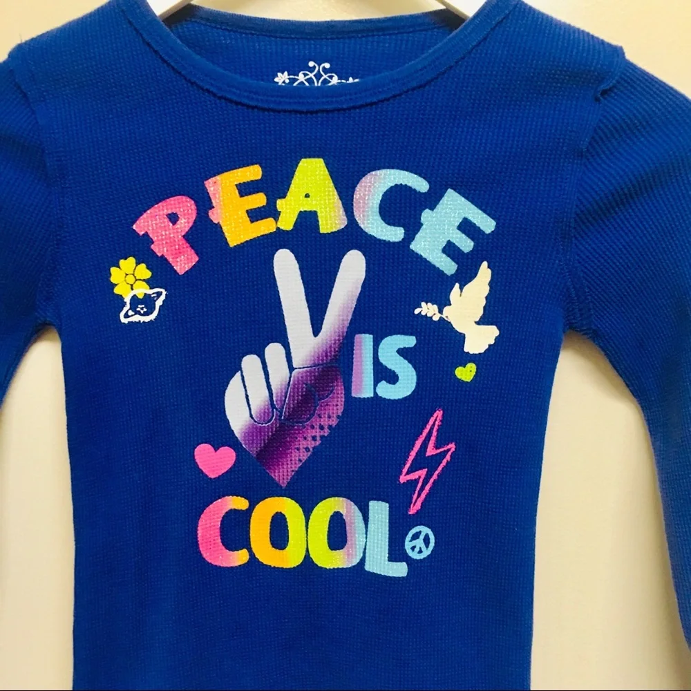 Peace sign the children’s place waffle knit shirt